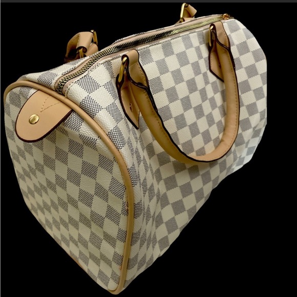 Handbags - Speedy Inspired Checkered Bag